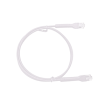 LPPSLIM05WH Cable de Parcheo Ultra Slim Con Bota Flexible UTP Cat6 - 0.5 m Blanco Dimetro Reducido LP-PSLIM-05WH