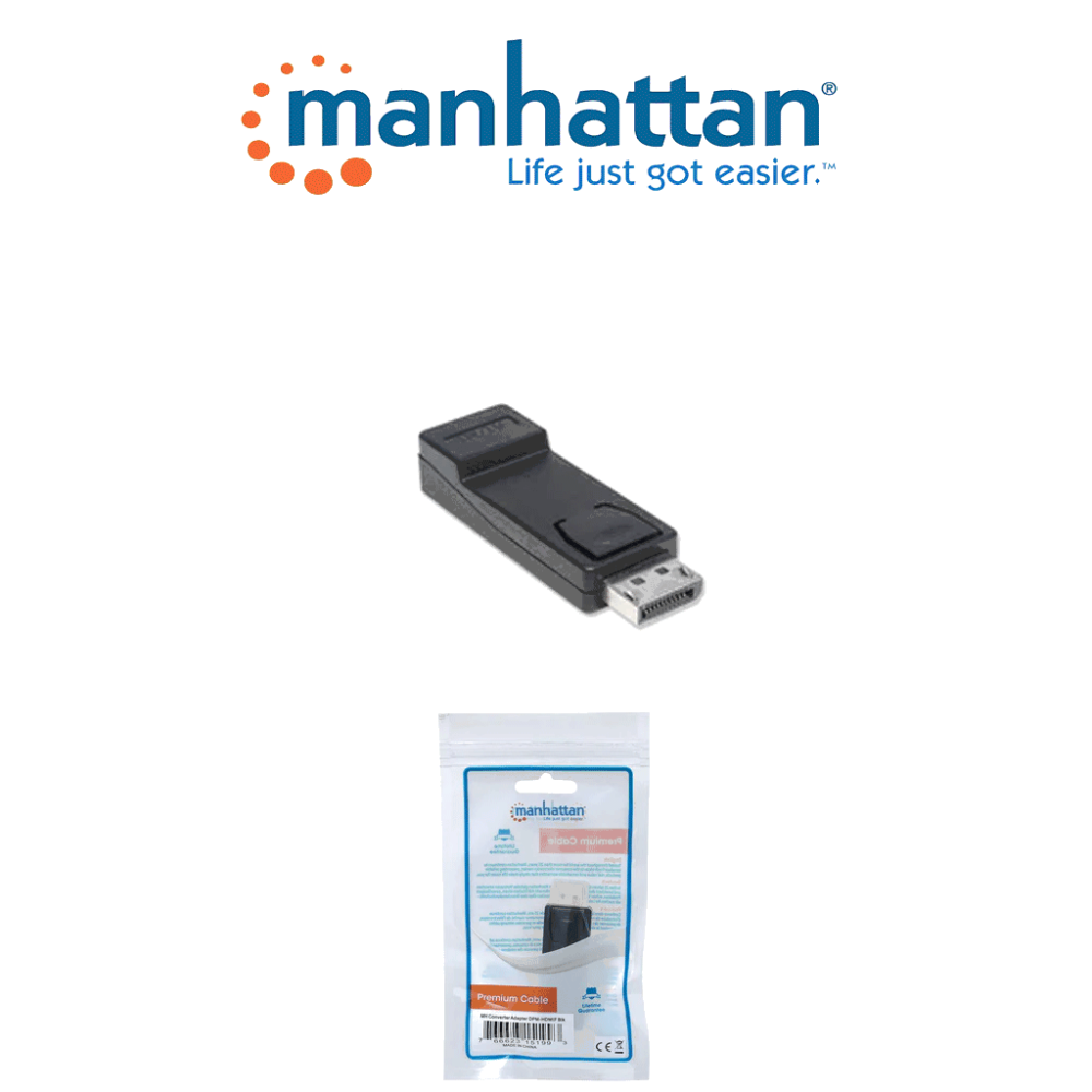 151993  MAN1760001 MANHATTAN 151993 - Adaptador DisplayPort a HDM