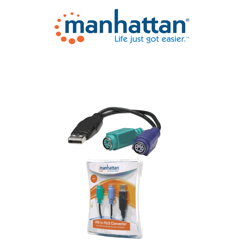179027 MAN0440005 MANHATTAN 179027 - Convertidor PS/2 a USB / Con