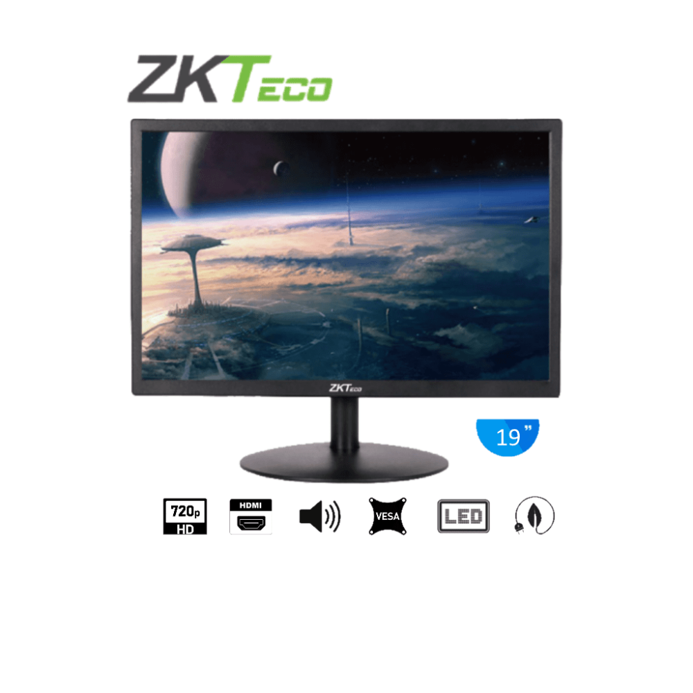 ZD19-2K ZKT0520001 ZKTECO ZD192K - Monitor LED HD de 19 pulgadas