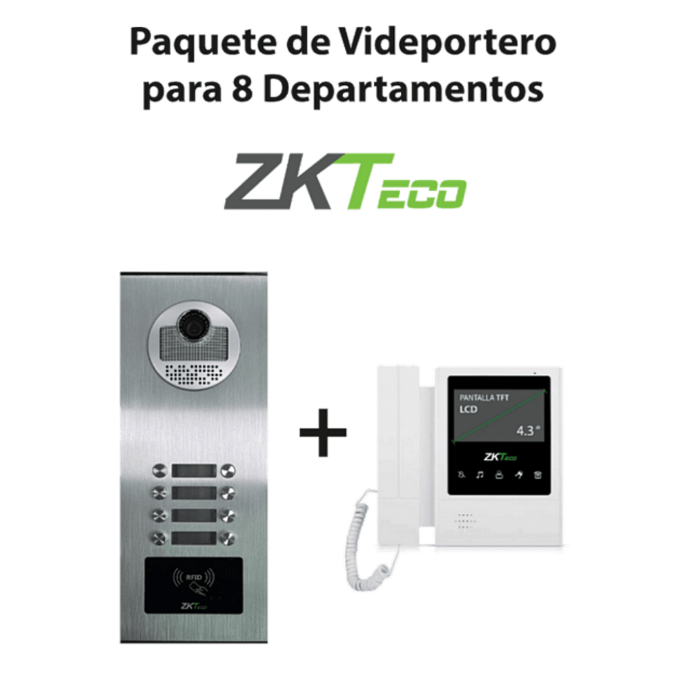 VE08A01PAQ4P ZKT2170007 ZKTeco VE08A01PAQ4P - Paquete de Videopor