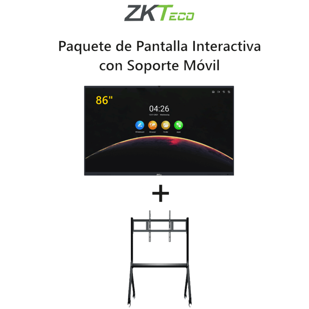IWB86BA01BPAQ ZKT2080003 ZKTECO IWB86BPAQ - Paquete de Pantalla D