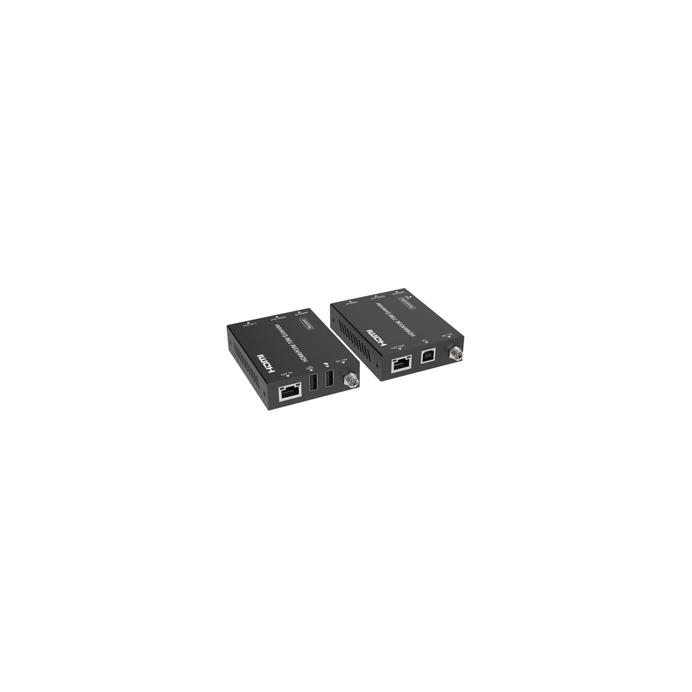 EPCEDB70K Kit Extensor HDMI conKVM 70m  4K2K60Hz  4:4:4  HDMI2.0b y HDCP 2.2  Salida de Audio 3.5mm  Admite PoC  Admite USB 1.1