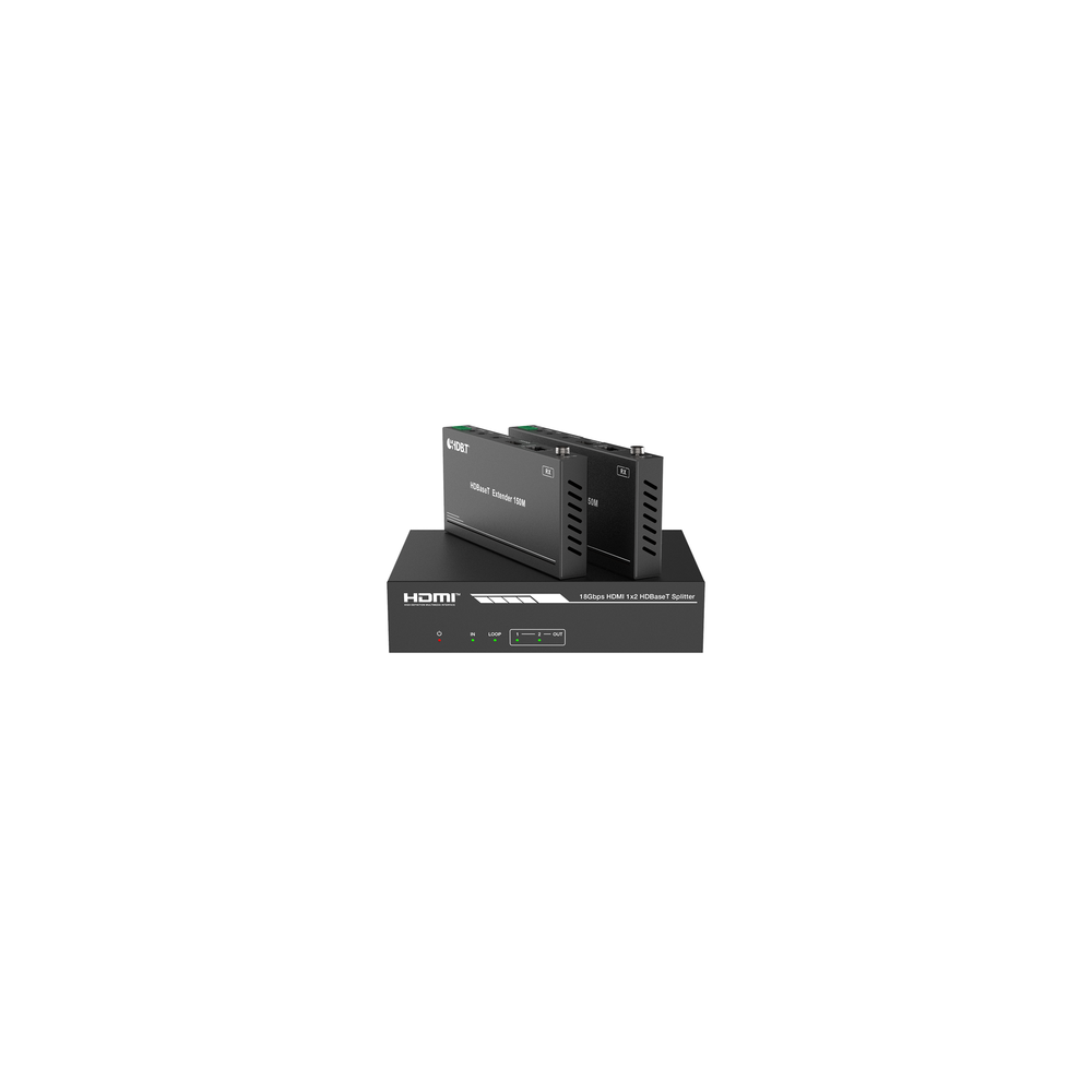 EPPSPB12H150 Splitter mas Extensor de Video  1x2 ProAV  HDBaseT  120m en 4K60Hz  150m en 1080p60Hz  Cat6/6a/7  Gestin Avanzada