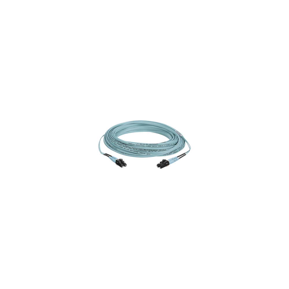 FX2ERLNLNSNM050 Jumper de Fibra Optica Multimodo 50/125 OM3 LC-LC Duplex OFNR (Riser) Color Aqua 50 Metros FX2ERLNLNSNM050