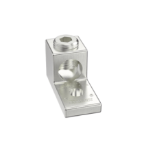 LAMA2014L Terminal tipo Lengeta Recta de Aluminio con Agujero 1/4" y Barril para Cable 14 - 2/0 AWG LAMA2/0-14-L