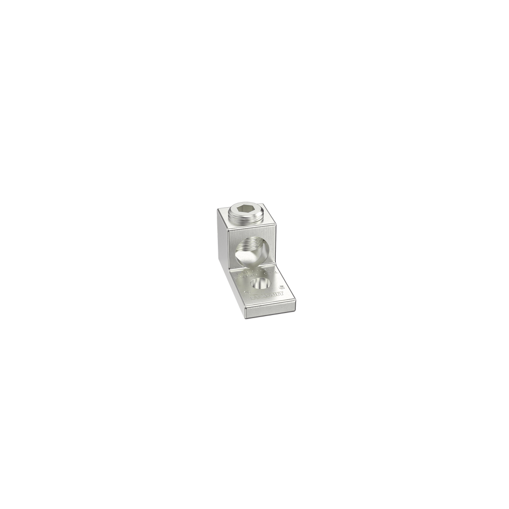 LAMA2014L Terminal tipo Lengeta Recta de Aluminio con Agujero 1/4" y Barril para Cable 14 - 2/0 AWG LAMA2/0-14-L