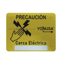 SYSLETV2 Letrero de PRECAUCION para cercas electrificadas (21.8 x 17 cm) SYSLETV2