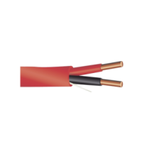 LP214FIRE Cable de Alarma contra incendios Bobina de 305 Metros: 2x14 AWG Color Rojo Tipo FPLR  (UL) FT4 Ideal para Sistemas de