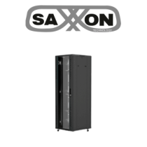 SAXXON SXR22U6622S SAXXON SXR22U6622S - Gabinete Auto-ensamblado color Negro / 22UR / 1 Ventilador / Puerta de malla de vidrio t