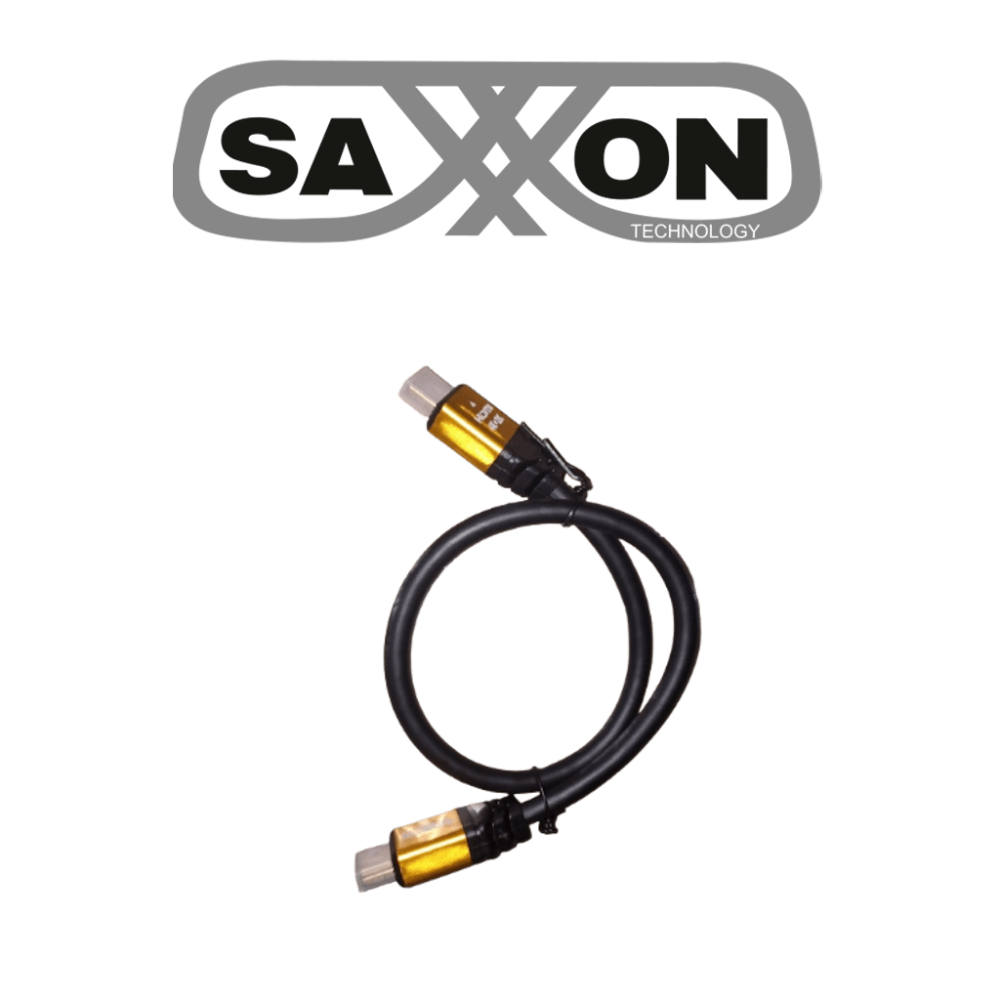 SAXXON SX05HDC SAXXON SX005HDC - Cable HDMI de 0 5 metros de alta velocidad / Versin 2.0 / Resolucin 4K / Canal de retorno de au