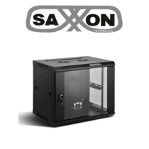 SAXXON SXR12U5412A SAXXON SXR12U5412A - Gabinete de Pared Negro / 12UR / Fijo / Puerta de Vidrio Templado / Ancho 530 mm x profu