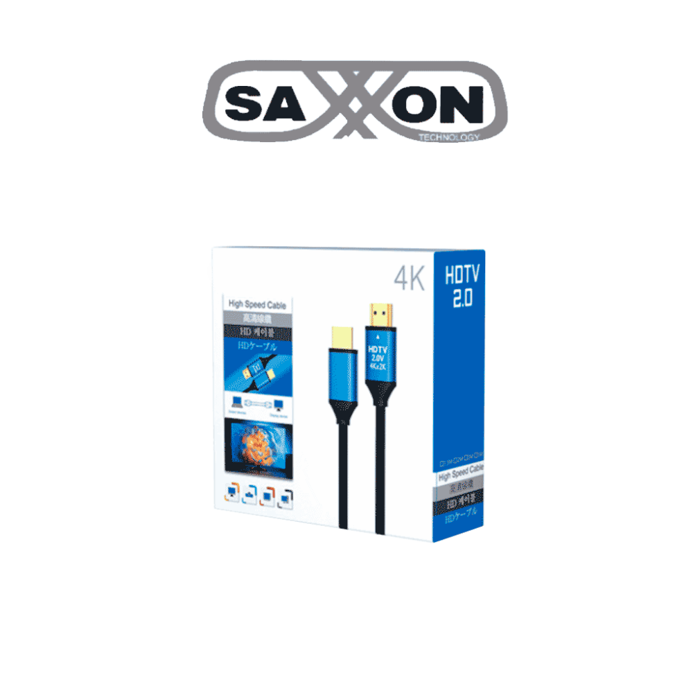SAXXON SX20HDC SAXXON SX200HDC - Cable HDMI de 20 metros de alta velocidad / Versin 2.0 / Resolucin 4K / Canal de retorno de aud