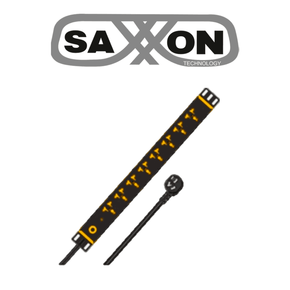 SAXXON SXPDU12P16A SAXXON SXPDU12P16A- Barra PDU de 12 Contactos / 16A / Proteccin contra rayos / Aleacin de aluminio SXN0420022