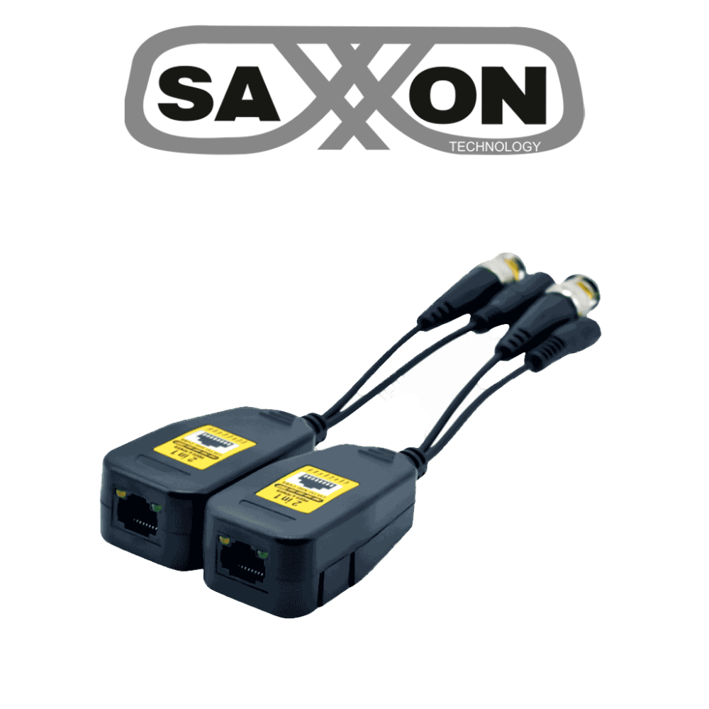 SAXXON SXDF802 SAXXON SXDF802 - Par de Transceptores Pasivos de 8MP / Conector BNC y para alimentacin / 12-15 V CD / Para aplica