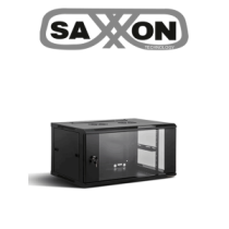SAXXON SXR6U5406A SAXXON SXR6U5406A - Gabinete de Pared Negro / 6UR / Fijo / Puerta de Vidrio Templado / Ancho 530 mm x profundi