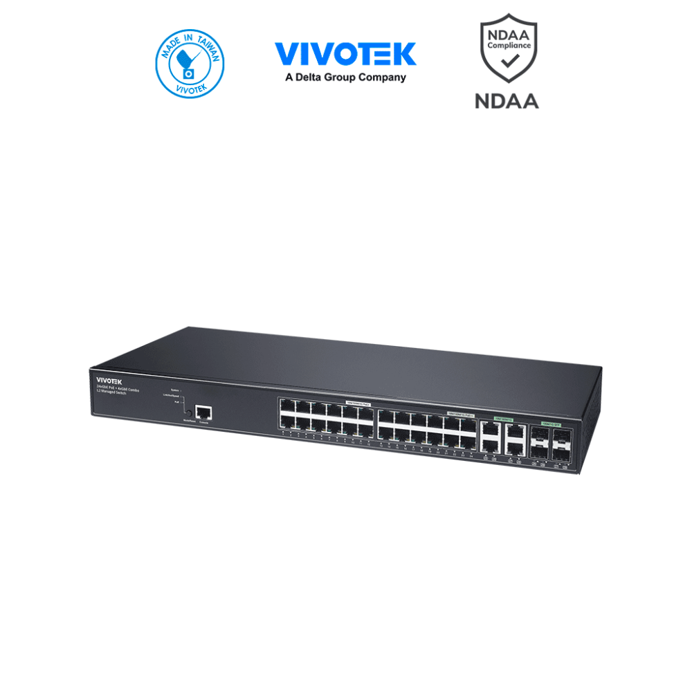 VIVOTEK  AWGEV288A370 VIVOTEK AW-GEV-288A-370 - Switch PoE Administrable 24 puertos G
