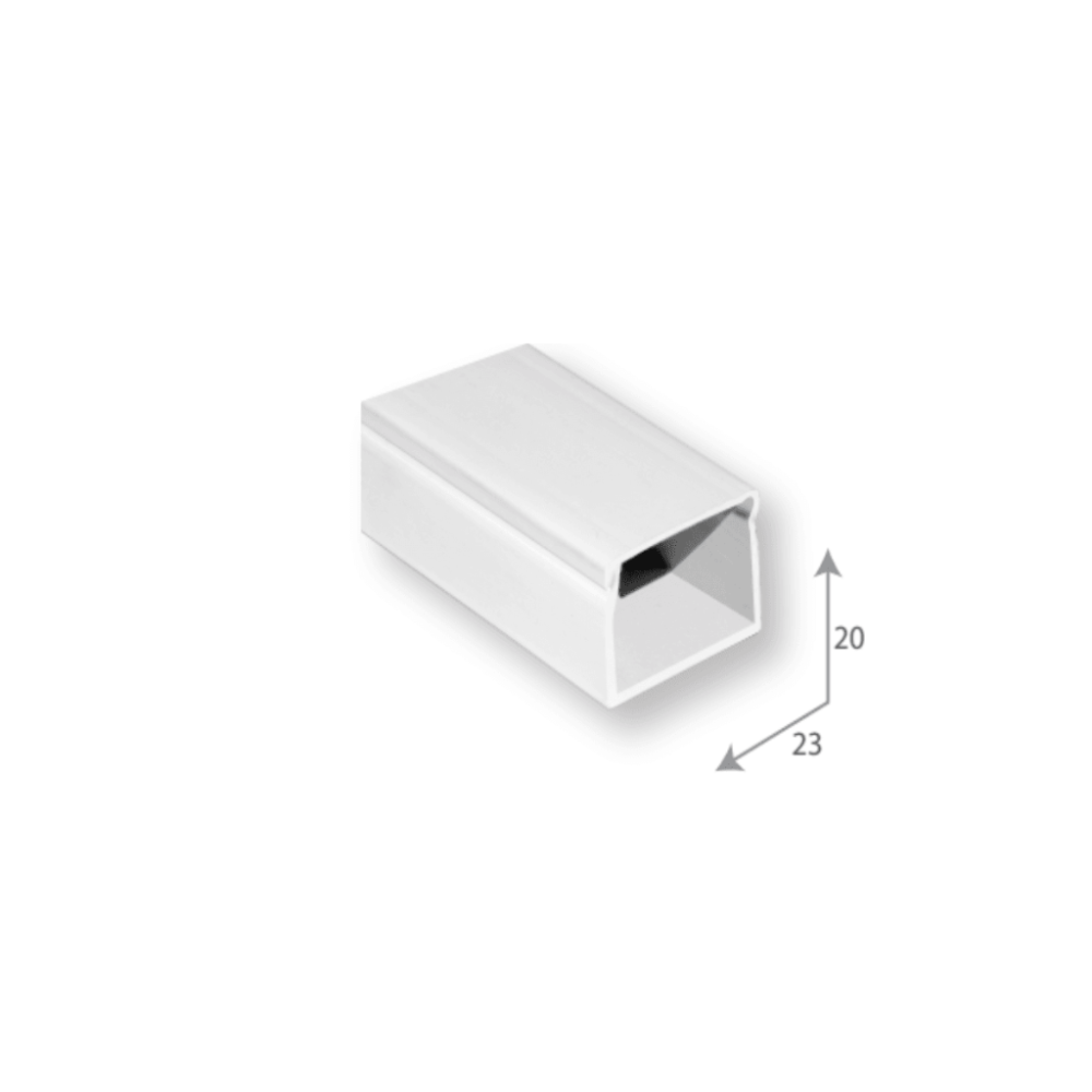 SBE TECH SBE2023 SBE TECH SBE-2023 Canaleta plstica / PVC / Una va / Alto 2 cm  Ancho