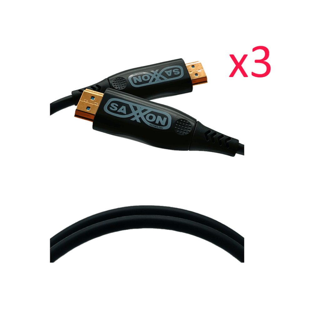 SAXXON SX05HDF047PAQ SAXXON SX05HDF047PAQ - Paquete de 3 Cables HDMI de 5 Metros por
