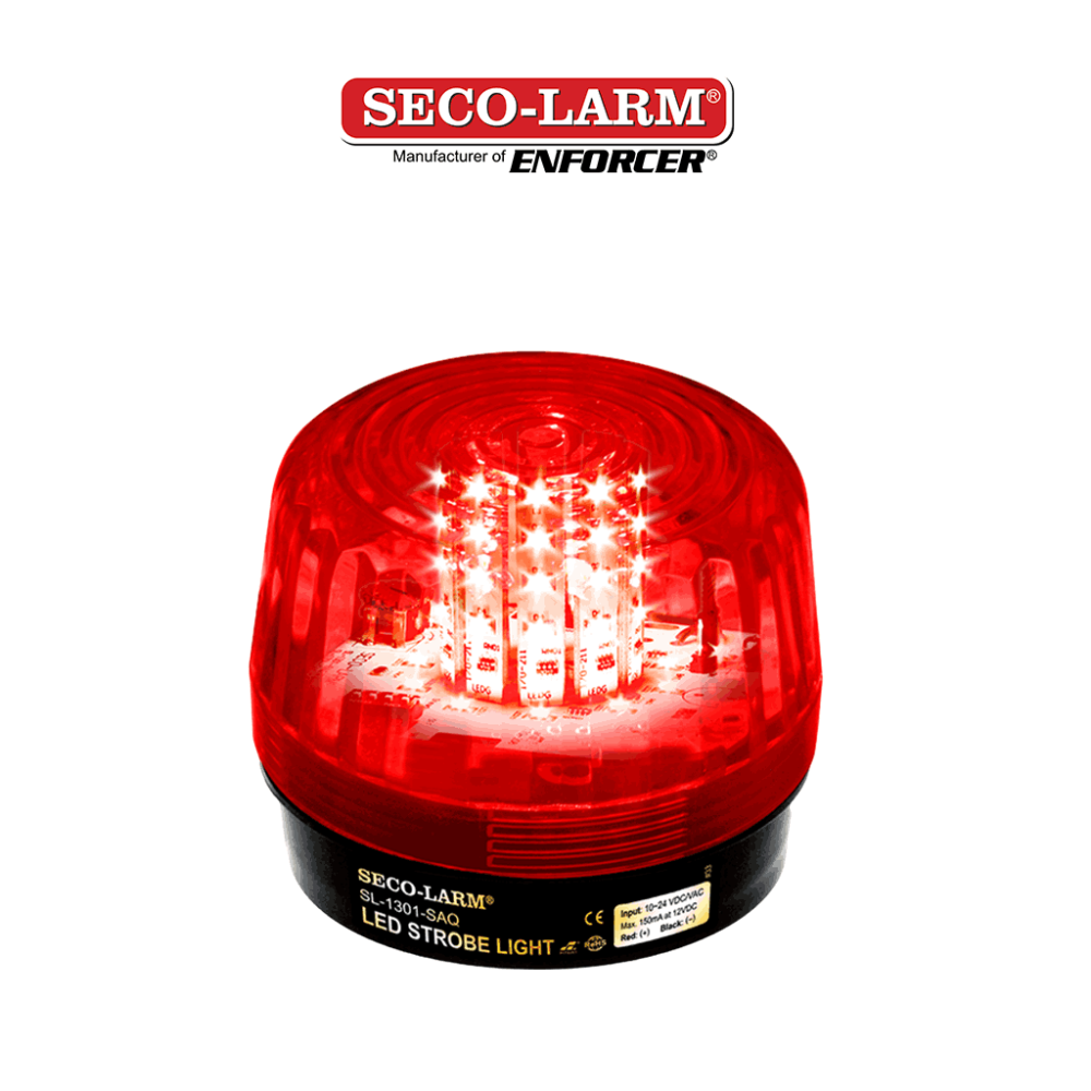 SECO-LARM SL1301SAQR Seco-Larm SL1301SAQR - Luz Estroboscpica LED Almbrica con siren