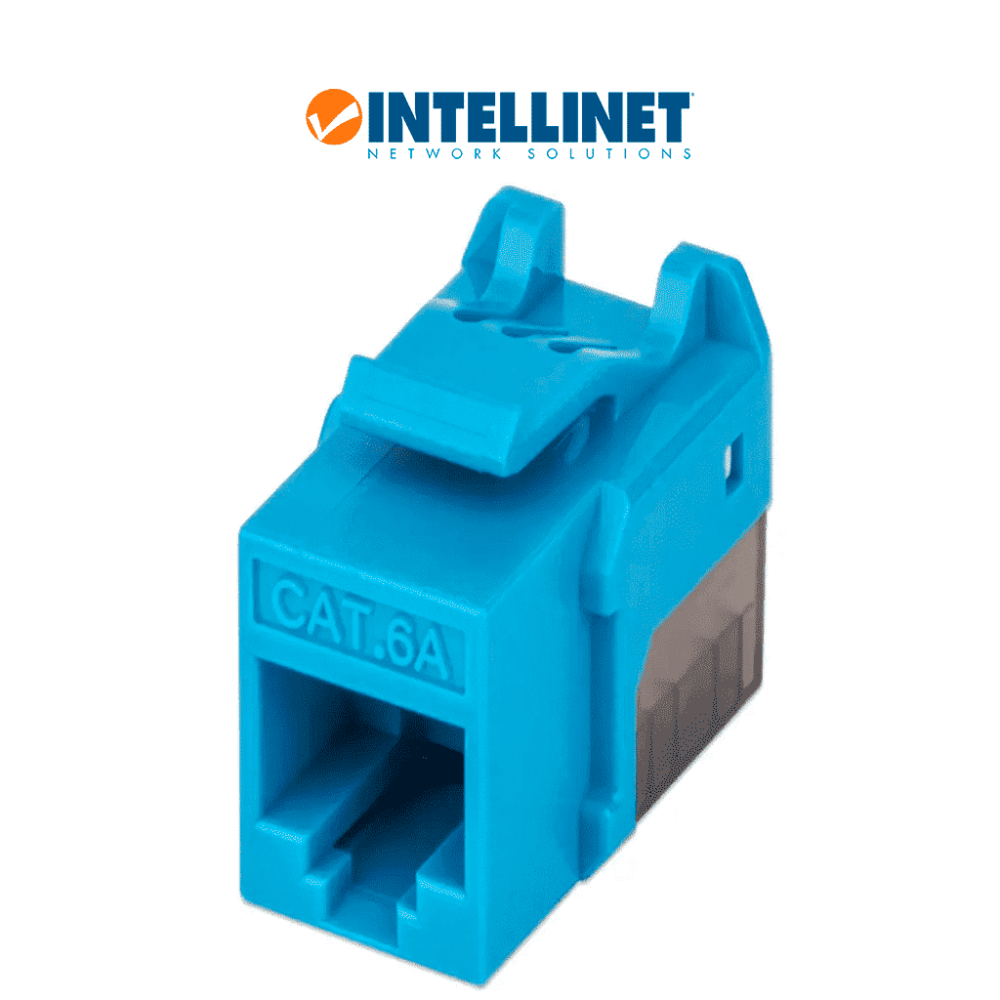 INTELLINET 772334 INTELLINET 772334 - Jack Keystone Cat6a FastPunch UTP  azul  contac