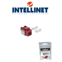 INTELLINET 210614 INTELLINET 210614 - Jack RJ45 /Cat 6 / KEYSTONE / Color rojo / De i
