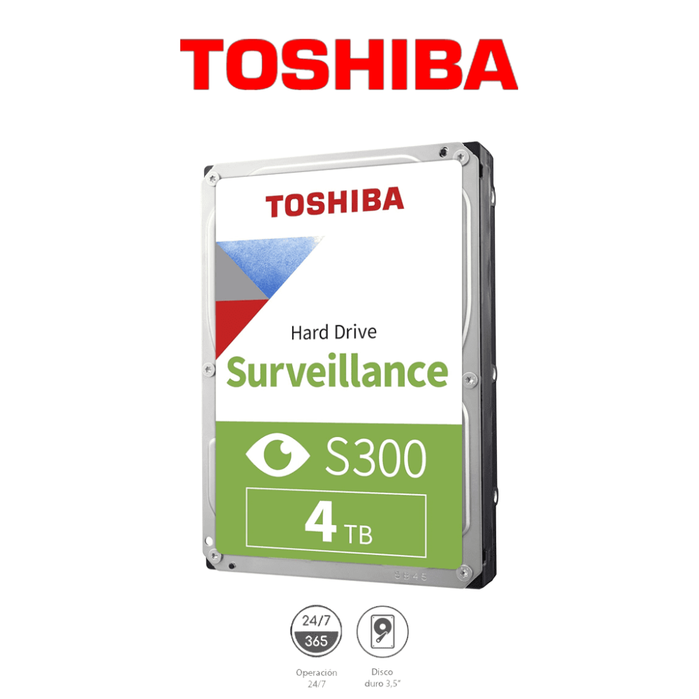 TOSHIBA HDWT840UZSVA TOSHIBA HDWT840UZSVA - Disco Duro de 4 TB Serie S300 especial p