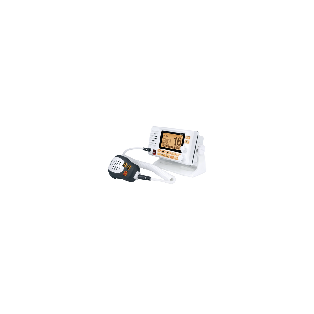 UM725G Radio Mvil Marino VHF color blanco con receptor de GPS integrado Tx: 156.025