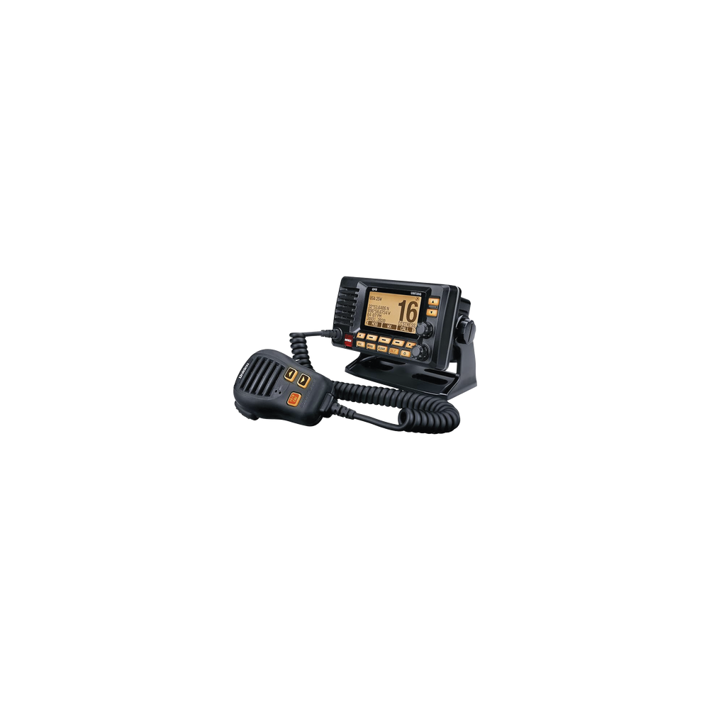 UM725GBK Radio Mvil Marino VHF color negro con receptor de GPS integrado Tx: 156.025