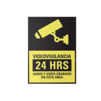 SYSLETVIDSM10 Letrero de Videovigilancia Chico en Poliestireno / Paquete con 10 SYSL