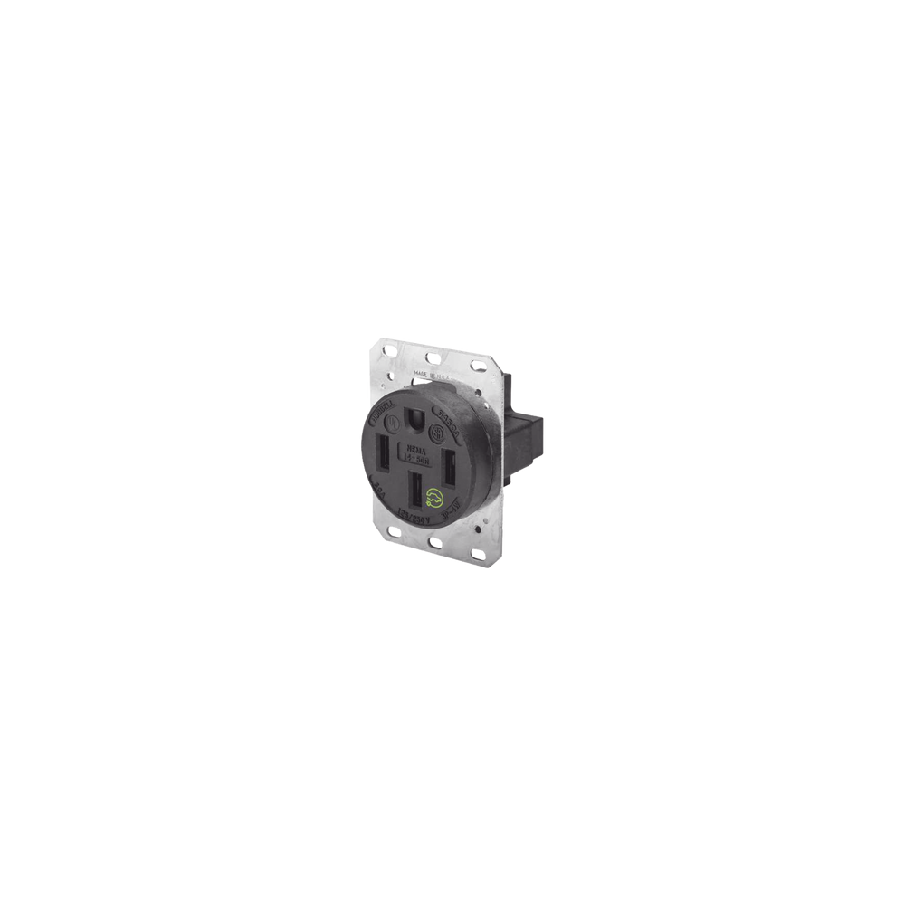 HUBHBL9450A Receptculo Recto de 50 A 125/250 V CA 3 Polos 4 Hilos (Nema 14-50R). HUB