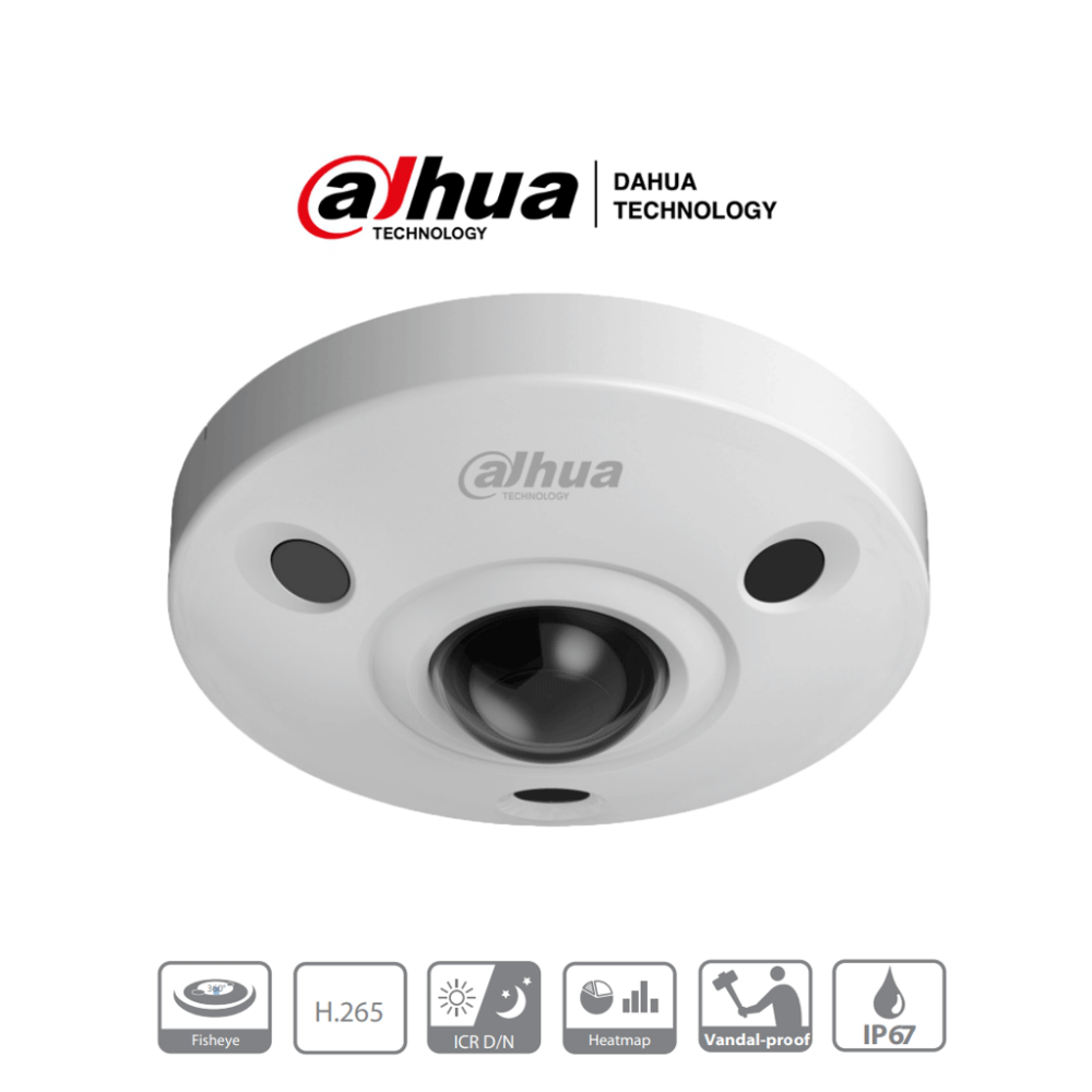 DAHUA DAI115005 DAHUA IPC-EBW81230 - Camara IP Domo Fisheye Antivandalica 4K/ 12 Megapixeles/ Vision