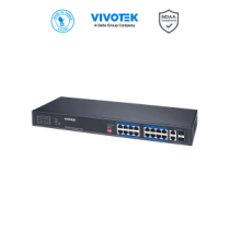 VIVOTEK  VIV3720012 VIVOTEK AW-FGT-180P-250 - Switch PoE no administrable con 16 puertos PoE FE RJ45