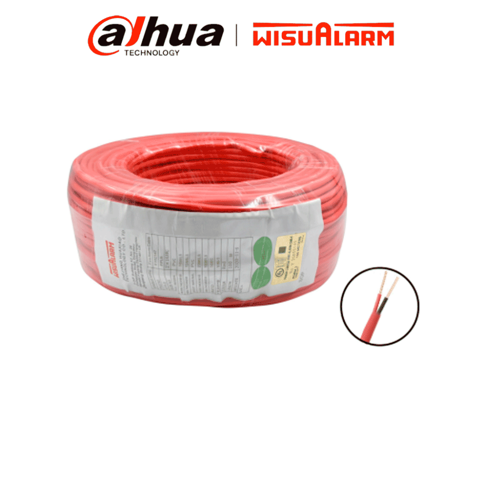 DAHUA DHT2800008 DAHUA 2X14AWG-U - Bobina de 305 metros de cable sin blindaje para alarma de Incendi