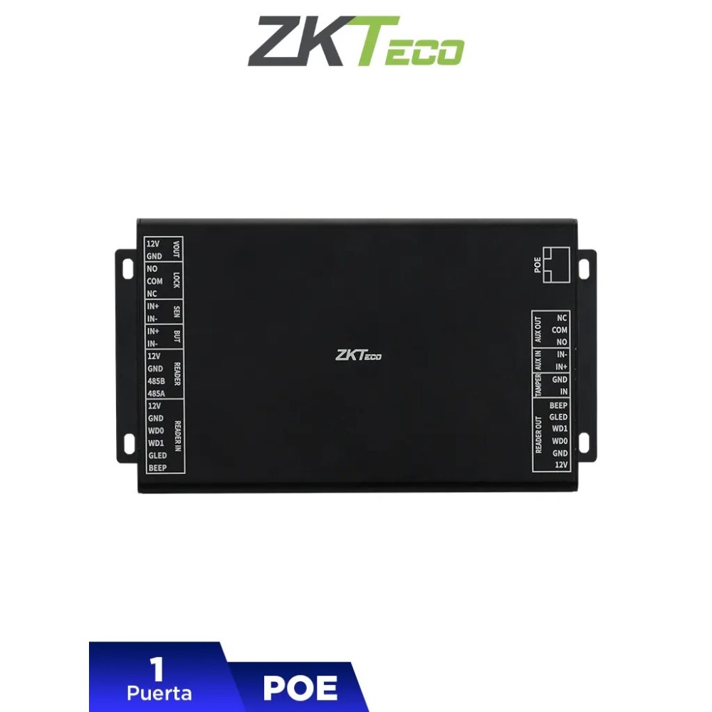 ZKTECO ZKT0720026 ZKTECO DE10 - Unidad de Control de acceso para controlar 1 puerta por medio de PoE