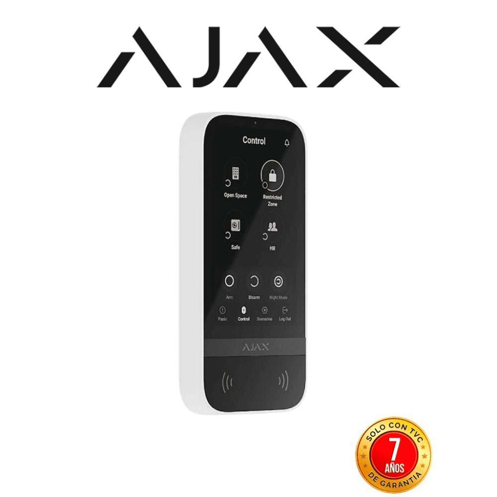 AJAX AJX2590005 Ajax KeyPad TouchScreen -Teclado inalámbrico con pantalla táctil para gestionar un s