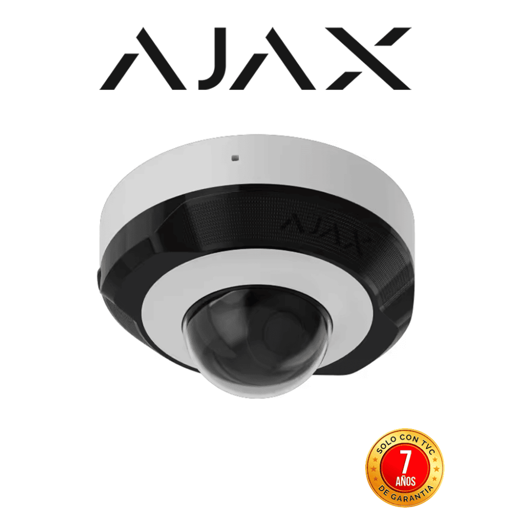 AJAX AJX0040001 Ajax DomeCam Mini (5 Mp/2.8 mm) - Camara IP Domo  5 Megapixeles con IA y Micrófono/