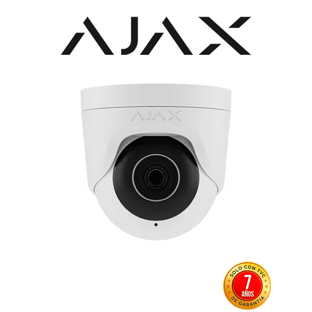 AJAX AJX0040002 Ajax TurretCam (5 Mp/2.8 mm) - Camara IP Torreta 5 Megapixeles con IA y Micrófono/ H
