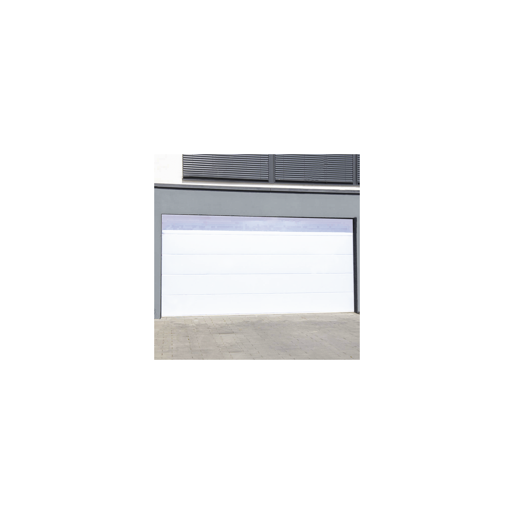 AccessPRO GARAGE-129 Puerta de Garage de Alta Calidad / Linea Central / Color Blanco 12X9 pies  AISL