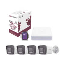 HIKVISION KIT4MP/4B/1TB Kit IP 4 Megapixel / NVR de 4 Canales con 4 Puertos PoE / 4 Cámaras IP Bala