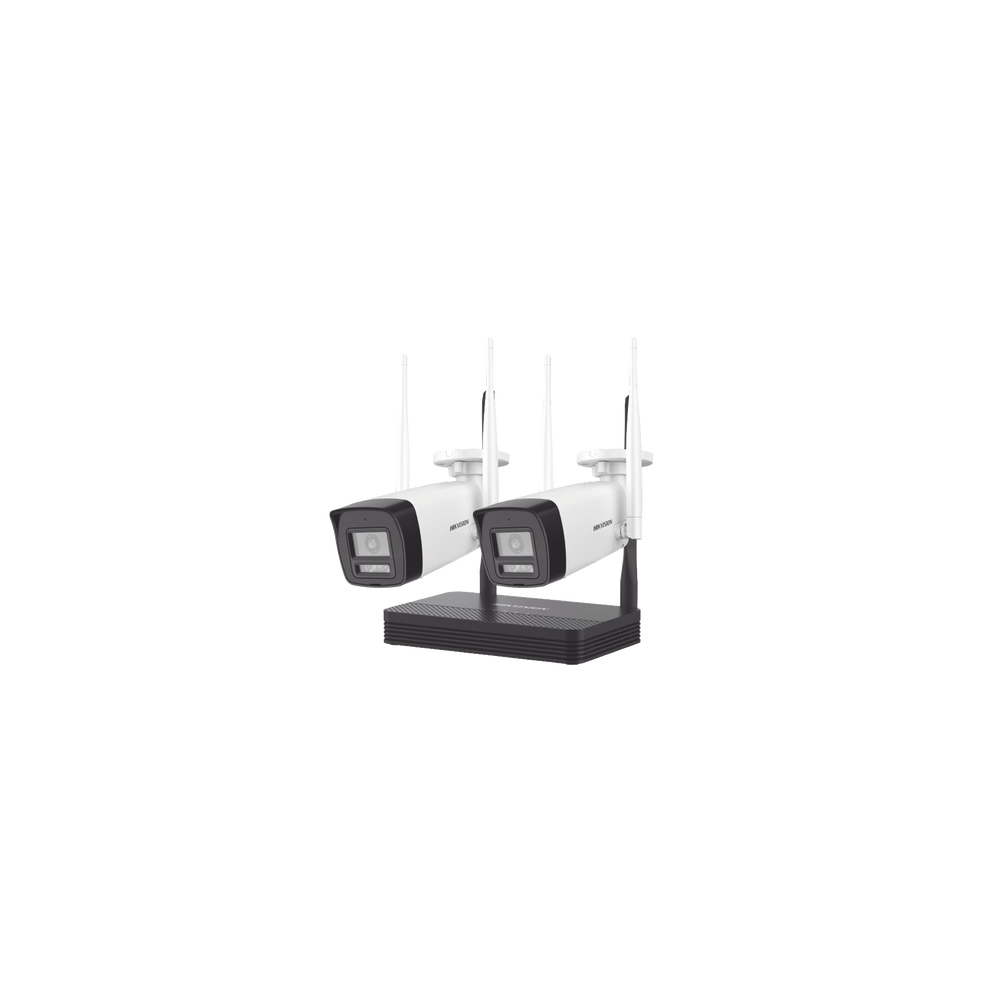 HIKVISION NKS424W0H Kit IP Inalámbrico 4 Megapixel / NVS 4 Canales / 2 Cámaras Bala para Exterior co