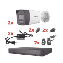 HIKVISION KH-1080P-2B-TWA Kit Audio Bidireccional TurboHD 1080p / DVR 4 Canales / 2 Cámaras Bala (Ex