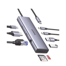 UGREEN 15375 HUB USB-C (Docking Revodok) 9 en 1 | 2 USB-A 3.0 (5Gbps) | 2 USB-C (5Gbps) | USB-C PD C