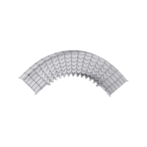 CHAROFIL CH-C90-54/250EZ Curva Pre-Fabricada Horizontal de 90° con medidas de 54 mm de Peralte y 250