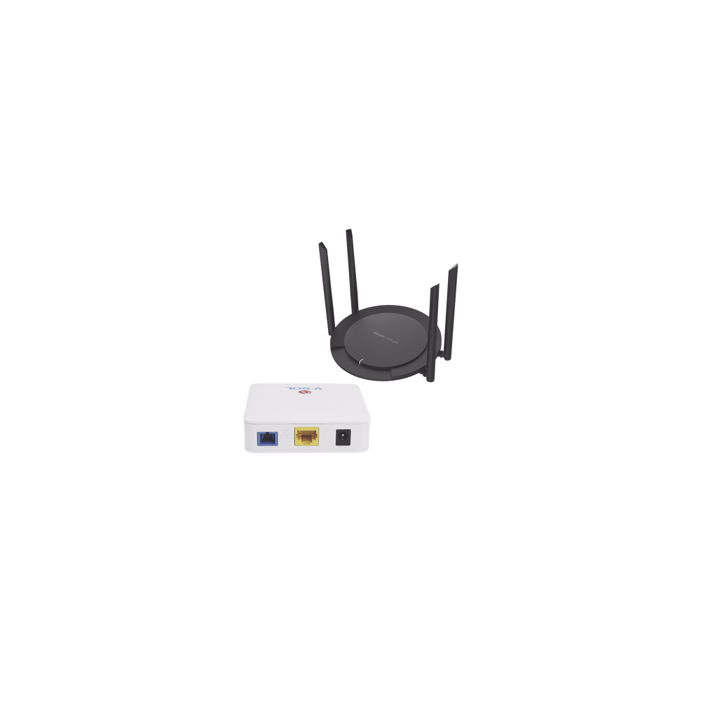 RUIJIE KIT2-VPON-WIFI Kit 2 ONU Bridge V-Sol Dual GPON/EPON con Router Home Wi-Fi Ideal para distrib