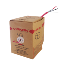VIAKON 9404 Bobina de 305 metros/ Alambre / 2 x 12 AWG / BLINDADO / Color Rojo /