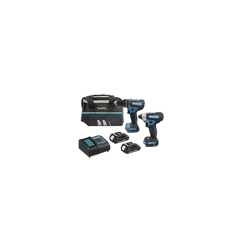 MAKITA DLX-2416-YX2 Kit de Rotomartillo Atornillador DHP485Z + Atornillador de I