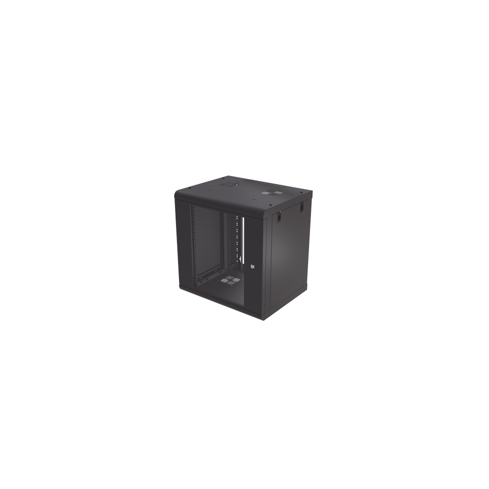 LINKEDPRO SR-1912-LH2G Gabinete de Pared de 12U con Puerta de Cristal Templado 4