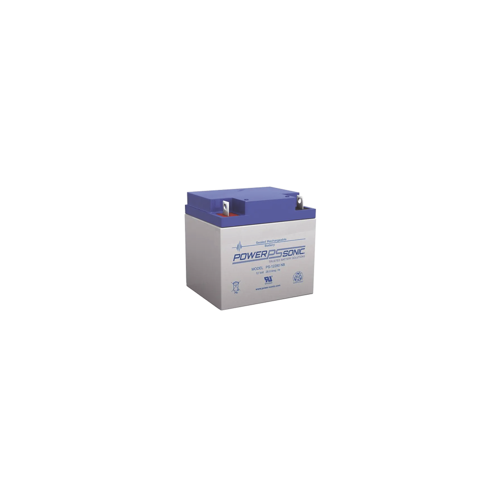 POWER SONIC PS-12280-NB Batería 12V 28AH Para Respaldo Tecnologías AGM/VRLA 5 Añ
