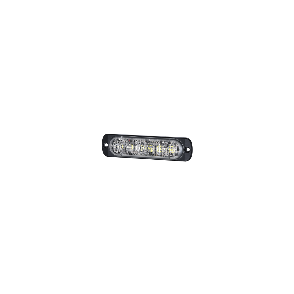 SIGNALPRO SP12RW Luz Auxiliar de 12 LED Rojo/Claro SAE Bisel Negro Lente Transpa